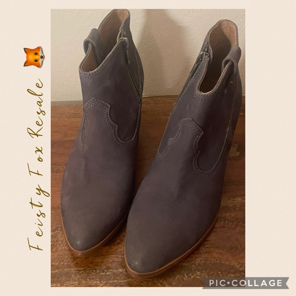 Frye Charcoal Leather Ankle Boots - Picture 11 of 14